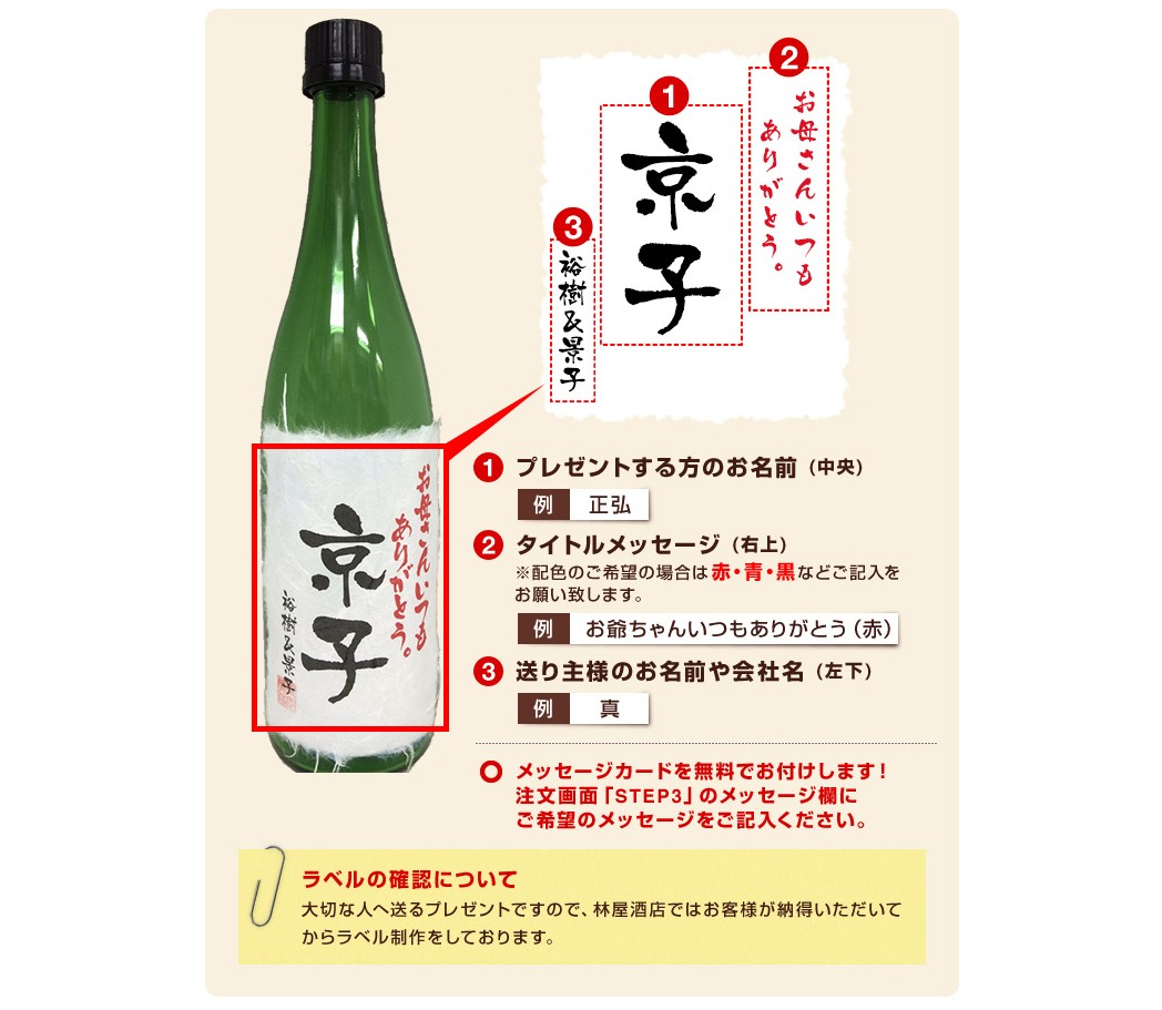 名入れ麦焼酎